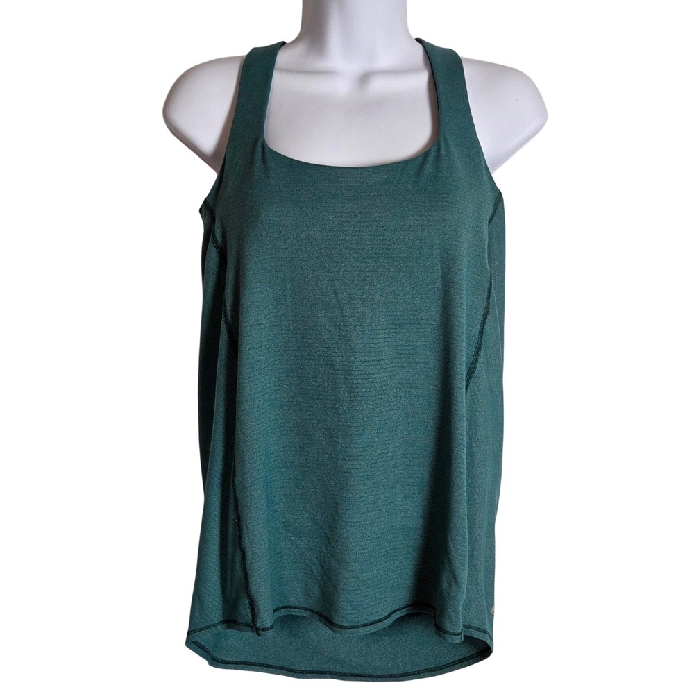 Lululemon Wild Tank Top Teal Green Strappy Back Built In‎ Bra Yoga Athletic Tank
